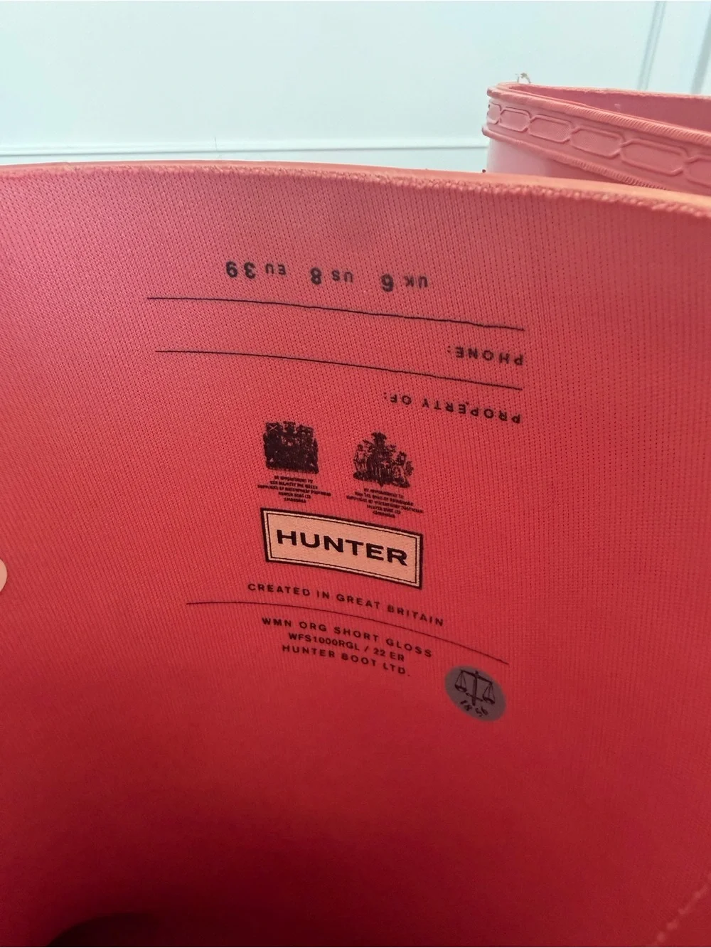 Hunter Pink Rain Boots with Knit Inserts